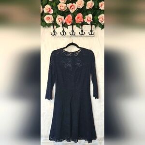 Oasis Sweetheart & Lace Long Sleeve Dress